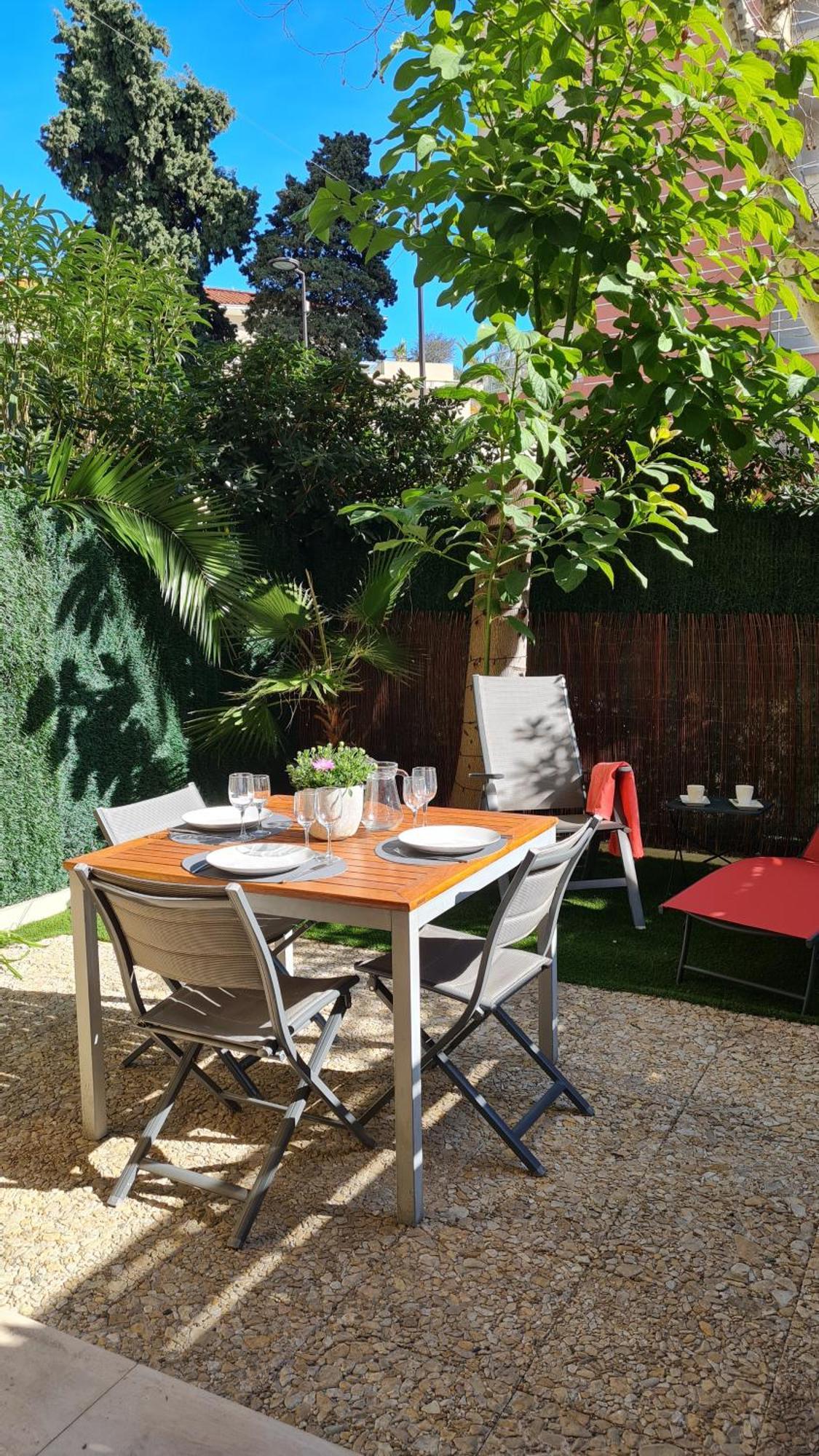 Studio Sun-Beach Avec Parking Et Jardin - 500M Des Plages De Juan Les Pins Antibes Bagian luar foto